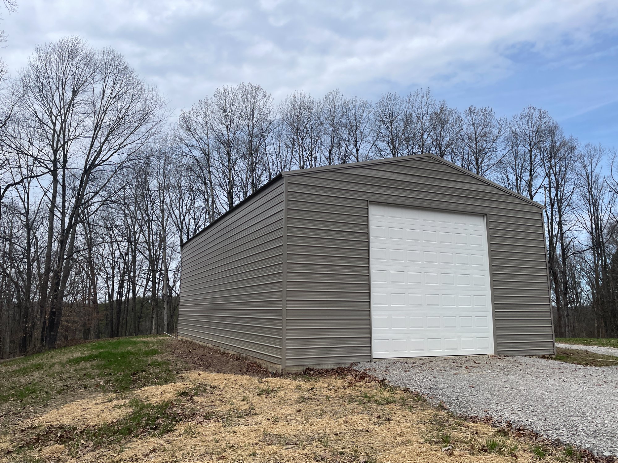30x50 steel garage front view Western New York